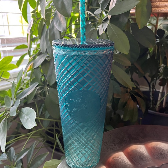 STARBUCKS 2023 24 oz Green Ombre Jeweled Tumbler - Picture 5 of 8